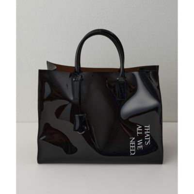 whim gazette 購入　Hoaw. トートバッグ　黒 Whim Gazette トートバッグ 「Hoaw.」PVC トート レディース