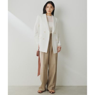 2025今季美品★ウィムガゼット シアーダブルジャケット　オフホワイト Whim Gazette(ウィム ガゼット)のシアーダブルジャケット通販