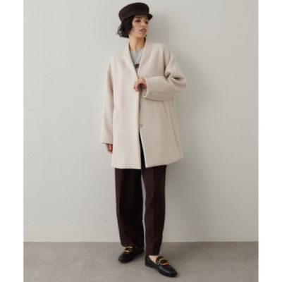 Whim Gazette(ウィム ガゼット)のダブルビーバーミドルコート通販