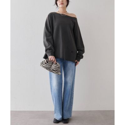 Whim Gazette(ウィム ガゼット)のオフショル裏毛プルオーバー通販