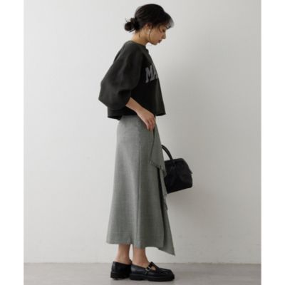 Whim Gazette(ウィム ガゼット)のチェックフリンジスカート通販