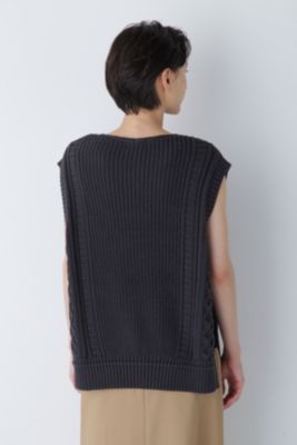 human woman(ヒューマン ウーマン)の◇ケーブル編みニットベスト通販