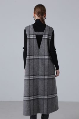 ADORE(アドーア)のアルパカシャギーチェックワンピース通販