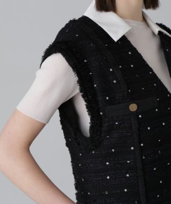 新品タグ付　ADORE アドーア　スパングルツィードワンピース定価¥63800 ◇スパングルツイードワンピース（5314240104） | ADORE