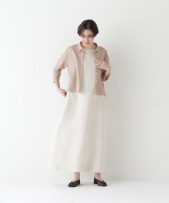 human woman(ヒューマン ウーマン)の◇リネンボートネックロング