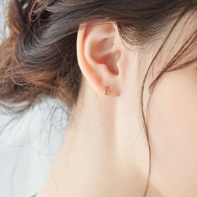 Phoebe(フィービィー)の【K10】リーフダイヤモンドピアス通販 | 集英社