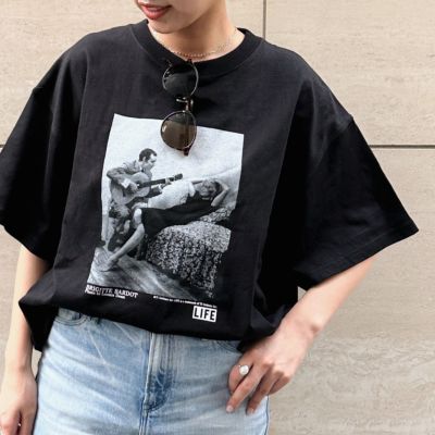 suadeo 【LIFE】コラボバックタックボリュームTシャツ(ブリジット・バルドー）