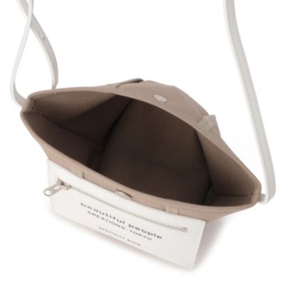 ◆beautiful people◆lining logo pocket mini shoulder bag lining logo pocket mini shoulder bag – beautiful people