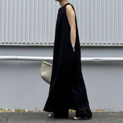 HAKUJI ワンピース HAKUJI(ハクジ)/Tencel cotton Dress(テンセル コットン ドレス