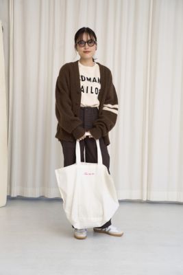 12closet(トゥエルブクローゼット)のモヘア混ライン入りカーディガン