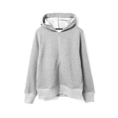 【美品】mizuiro ind パーカー　 薄グレー mizuiro ind(ミズイロインド)の裏起毛ジップパーカー通販 | LEE