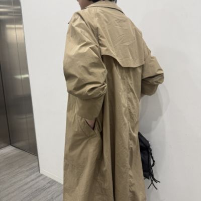 スタッフ身長159cm (別注)ベージュ×水牛ボタン/1