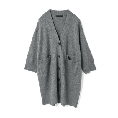 mizuiro ind(ミズイロインド)のワイドVネックカーディガン通販