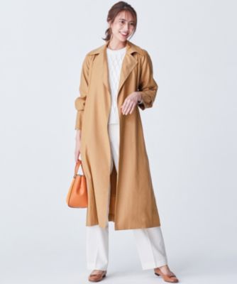 定価4.9万】23区 CANGIOLI ヴィンテージ リネン ロング コート-