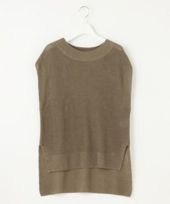 自由区(ジユウク)の【洗える】リネンミドルゲージニット ベスト通販