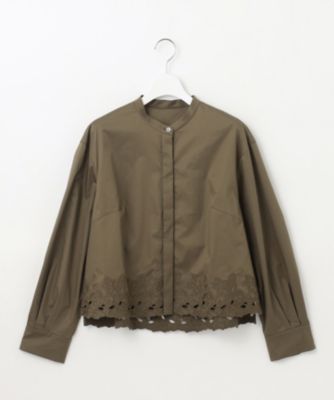 自由区 L(ジユウク エル)の【洗える】裾刺繍エンブロイダリー ブラウス