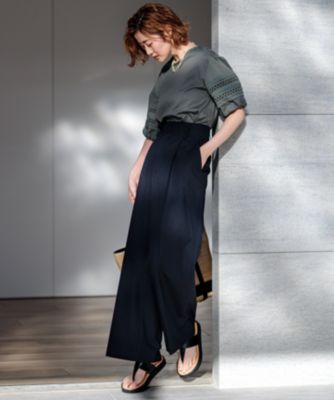 23区(ニジュウサンク)の【洗える】アイレットジャージー パフスリーブ