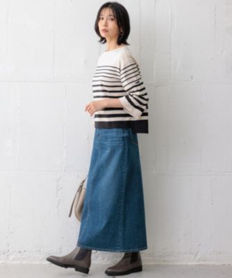 今季新品23区★【洗える】Armor-lux ベルスリーブボーダー カットソー 洗える】Armor-lux ベルスリーブボーダー カットソー / 23区 S