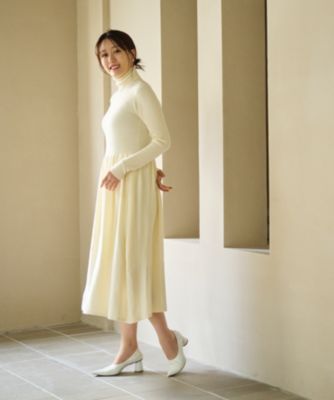 Newans(ハッシュニュアンス)の【カシミヤ混】フィット＆フレアニット