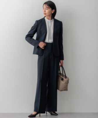 23区(ニジュウサンク)の【洗える】ウールライクカルゼ ノーカラー