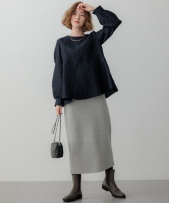 お値下げ23区 カシミヤブレンド Iライン ニットスカート 23区(ニジュウサンク)の【洗える】カシミヤブレンド Iライン