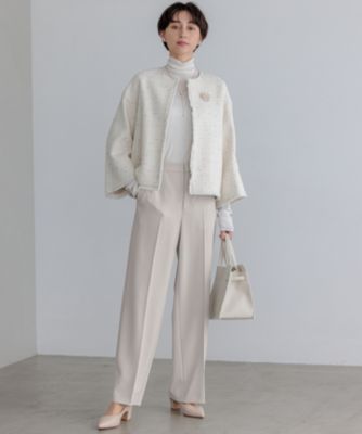 23区(ニジュウサンク)のGIOLICA ノーカラー ツイード ジャケット通販