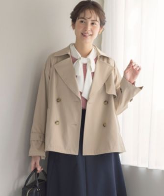 組曲(クミキョク)の【WEB限定】コットンライクツイル ショートトレンチ