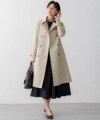 ★23区★ニジュウサンク★40★ベージュトレンチコート★ベルト付★カッコ良く素敵 23区(ニジュウサンク)の【撥水加工】エアータンブラー TC