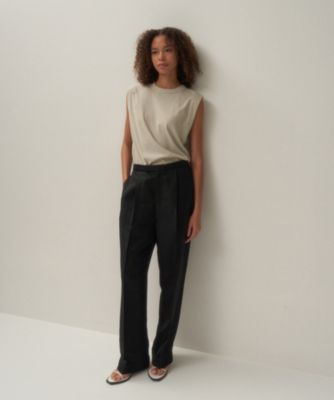 ATON エイトン LINEN OXFORD ストレートパンツ 麻 リネン LINEN OXFORD | ストレートパンツ / ATON | ファッション通販