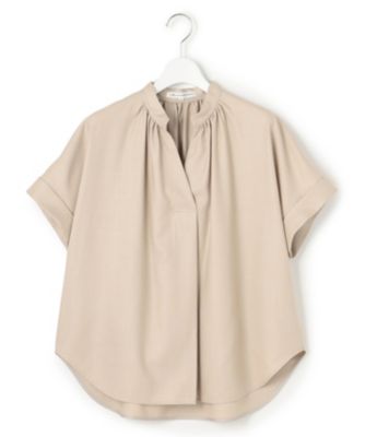 タグ付き◇23区 接触冷感/UVカット ドライスラブストレッチスキッパーブラウス 23区(ニジュウサンク)の【接触冷感/UVカット】ドライスラブ