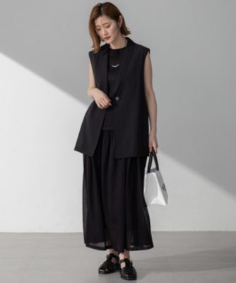 【洗える】シアーマットクロス ジレ 23区｜【洗える】シアーマットクロス ジレ | Rakuten Fashion(楽天