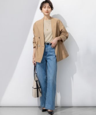 今日だけプライス！【23区Lサイズ】今季物！！接触冷感♪ワイドストレートパンツ 接触冷感】23区DENIM サマー ストレート ワイド パンツ / 23区 L