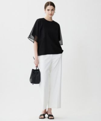 icb【UV接触冷感・速乾】 FluidBackSatin シアーコンビブラウス ICB(アイシービー)の【UVケア・接触冷感・速乾・洗える