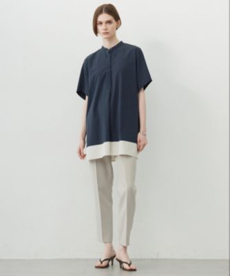 【接触冷感・UVカット・洗える】 RENUソフトタイプライター ブラウス 手洗い可能〉RENU ソフト タイプライター スキッパー 5分袖