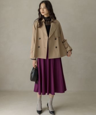 組曲(クミキョク)のタイプライターショート トレンチコート通販