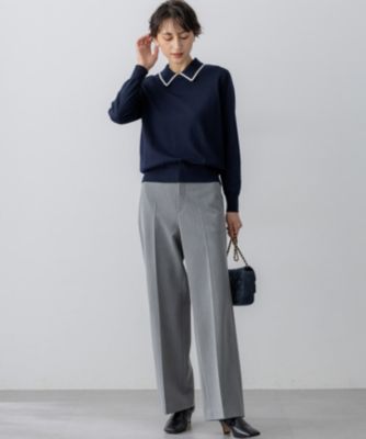 23区(ニジュウサンク)の【洗える】ウーステッドウール ポロニット通販