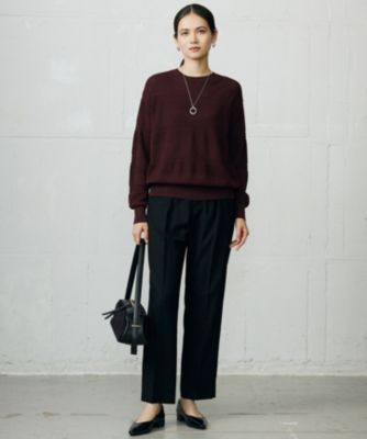 自由区L 大きいサイズ　SHIHOさん着用　コットンサテンテーパード パンツ 自由区L 大きいサイズ SHIHOさん着用 コットンサテンテーパード パンツ