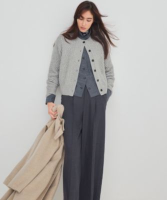 23区(ニジュウサンク)の【洗える】カシミヤブレンド ケーブルニット