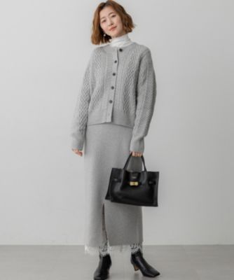 23区 L(ニジュウサンク エル)の【洗える】カシミヤブレンド ケーブル