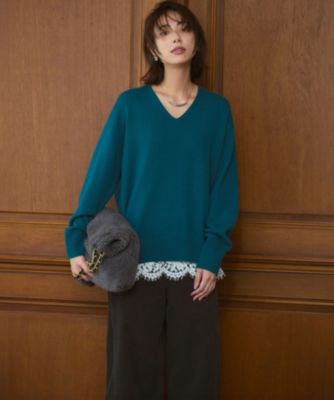 新品タグ付き 23区【VERY12月号掲載】カシミヤブレンド Vネック ニット