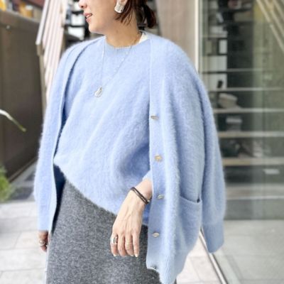 NOLLEY'S sophi(ノーリーズソフィー)のカシミヤ混ヘアリーVネック