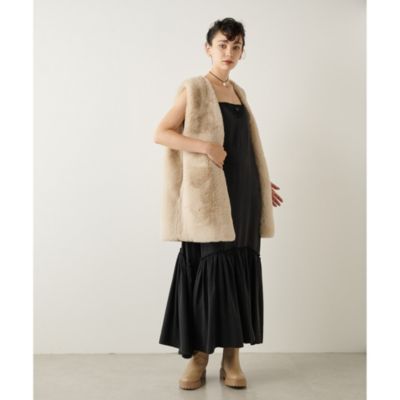 Whim Gazette 【THE PAUSE】ファーVネックジレ THE PAUSE】ファーVネックジレ | Whim Gazette(ウィム ガゼット
