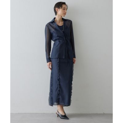 Whim Gazette(ウィム ガゼット)のオーガンジーリボンシャツ通販