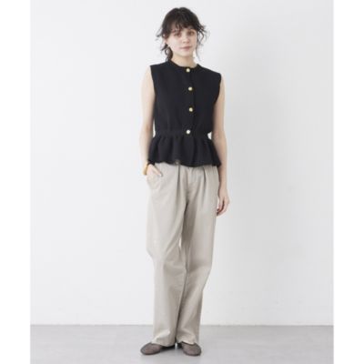 お値下げ不可＊【THE PAUSE】ペプラムノースリーブプルオーバー Whim Gazette(ウィム ガゼット)の【THE PAUSE】ペプラムノースリーブ