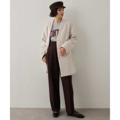 Whim Gazette(ウィム ガゼット)のダブルビーバーミドルコート通販