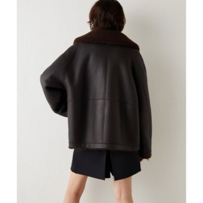 Whim Gazette(ウィム ガゼット)の【GEMINI】ムートンブルゾンコート