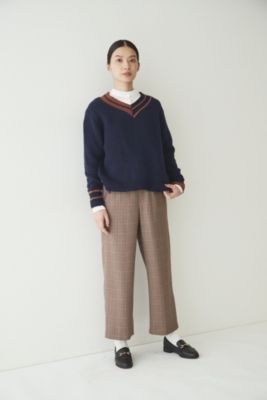 【新品タグ付き】22AW ヒューマンウーマン　ウールポリエステルチェックパンツS human woman(ヒューマン ウーマン)の◇ウールポリエステル
