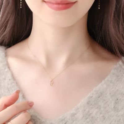 Phoebe(フィービィー)の【K10】リーフィーダイヤモンドネックレス／BOX