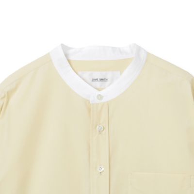 JANE SMITH FINX COTTON BROAD FINX BANDED COLLAR SHIRT