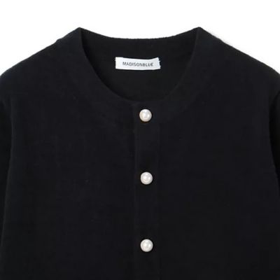 経堂) マディソンブルー MADISONBLUE コンパクト クロップド カーディガン COMPACT CROPPED CD MOLE 定価7万 MB234-8001 MADISONBLUE(マディソンブルー)のCOMPACT CROPPED CD MOLE通販